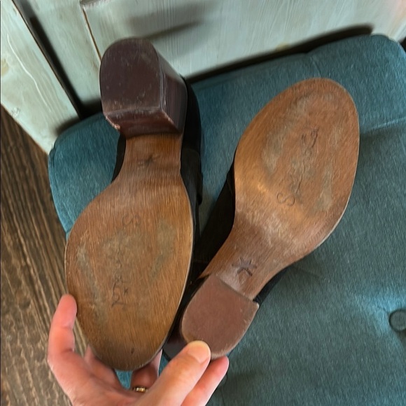 Splendid Elegant Black Suede Ankle Boots concert date night western boho - Picture 5 of 7